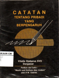 Image of Catatan tentang pribadi yang berpengaruh