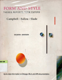 Image of Form and style: Theses, reports, term papers