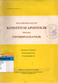 Image of Konstitusi apostolik tentang universitas katolik